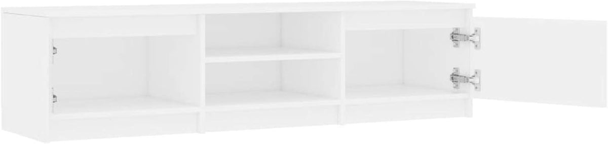 White TV Cabinet with 2 Drawers and 2 Open Compartments Z364202