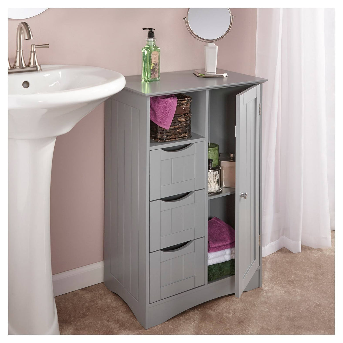 1 Door 3 Drawer Floor Cabinet Q618