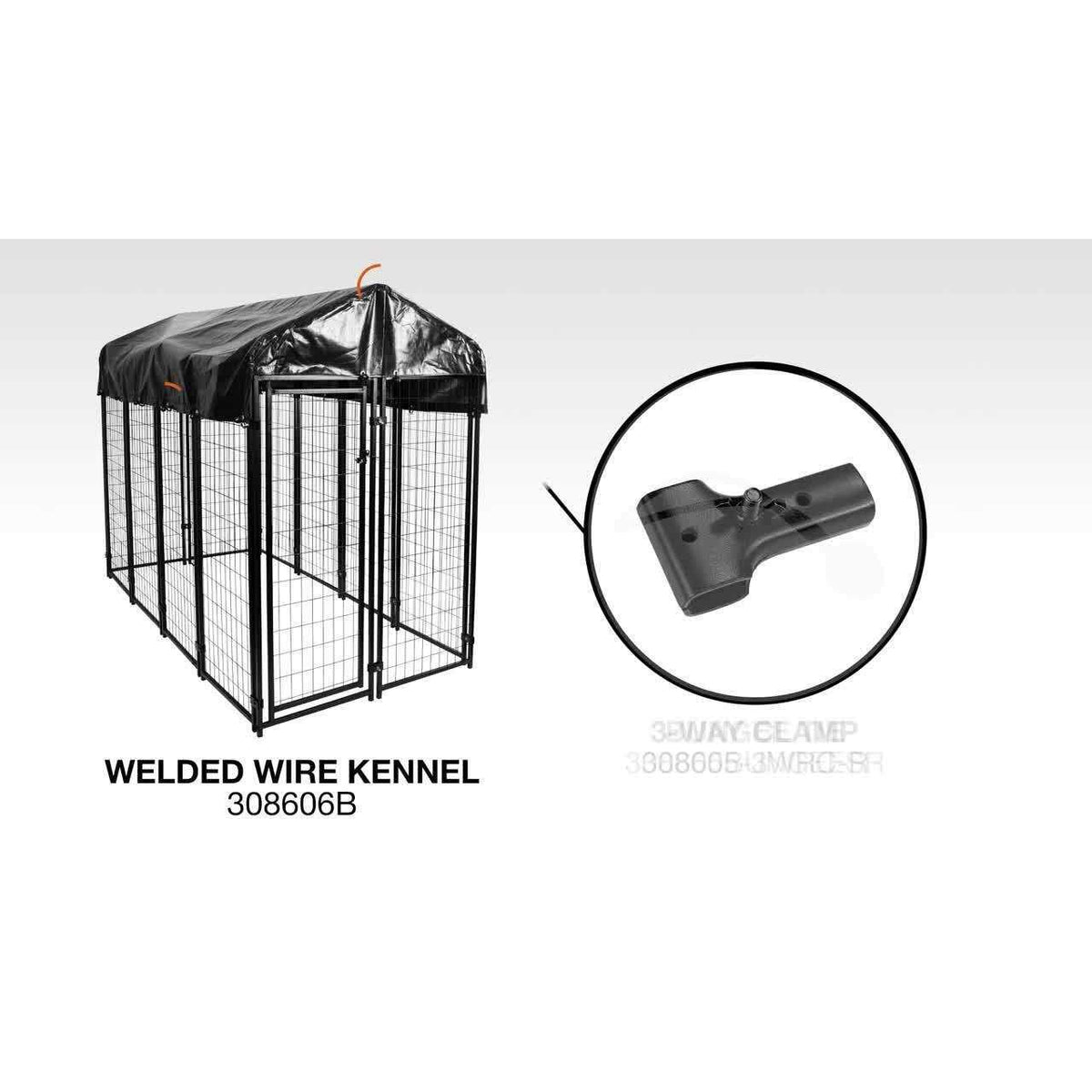 Black Replacement Vinyl Roof for Pet Kennel Z445