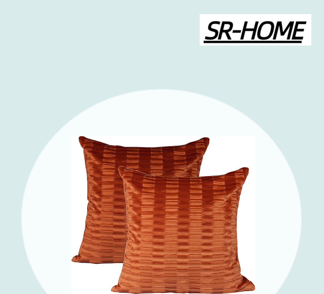 2 Pack Corduroy Striped Square Throw Pillow Covers F874155