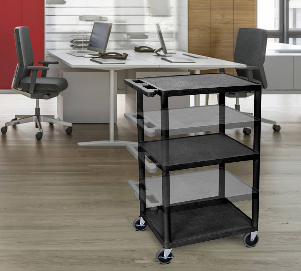 Black Electric Presentation Cart L8905