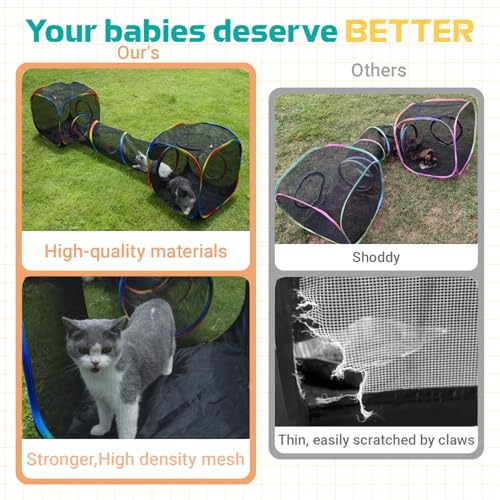 Outdoor Cat Enclosures Playground with Storage Bag A168911