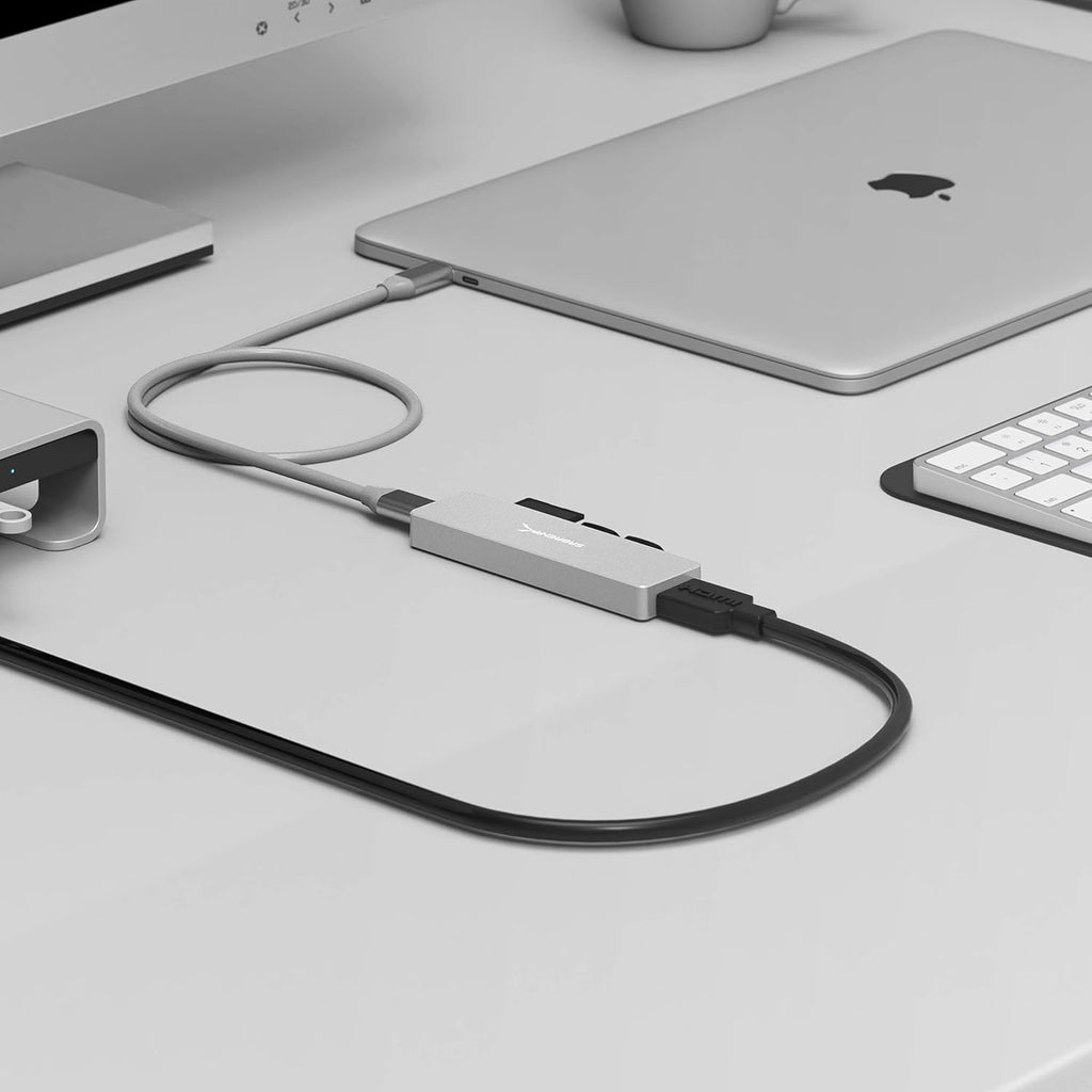 5 in 1 USB C Multi-Port HUB with SD & Micro SD Card-Reader, HDMI 2.0 Port, 2 x USB 3.0 Ports J660