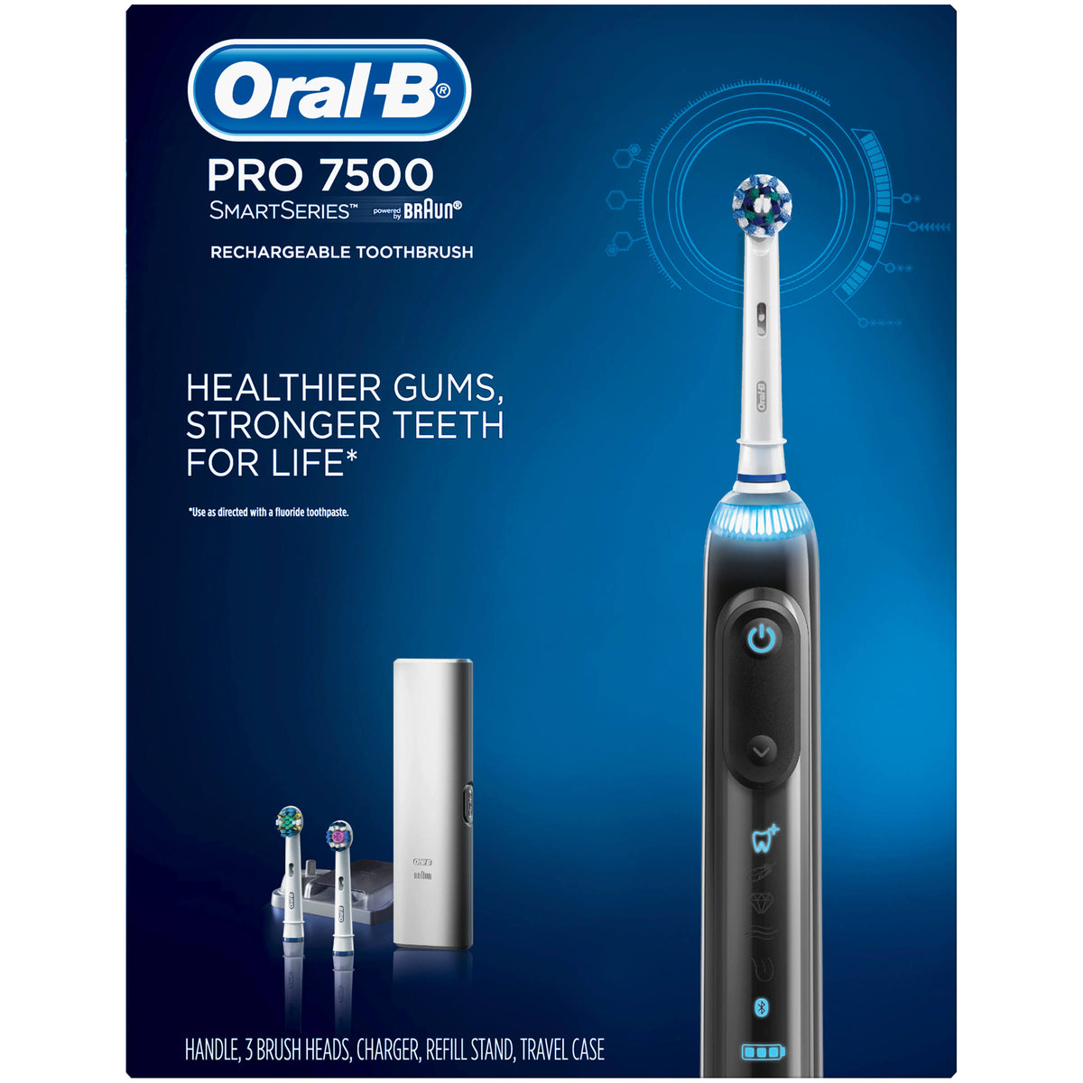 Black Power Rechargeable Electric Toothbrush C6201