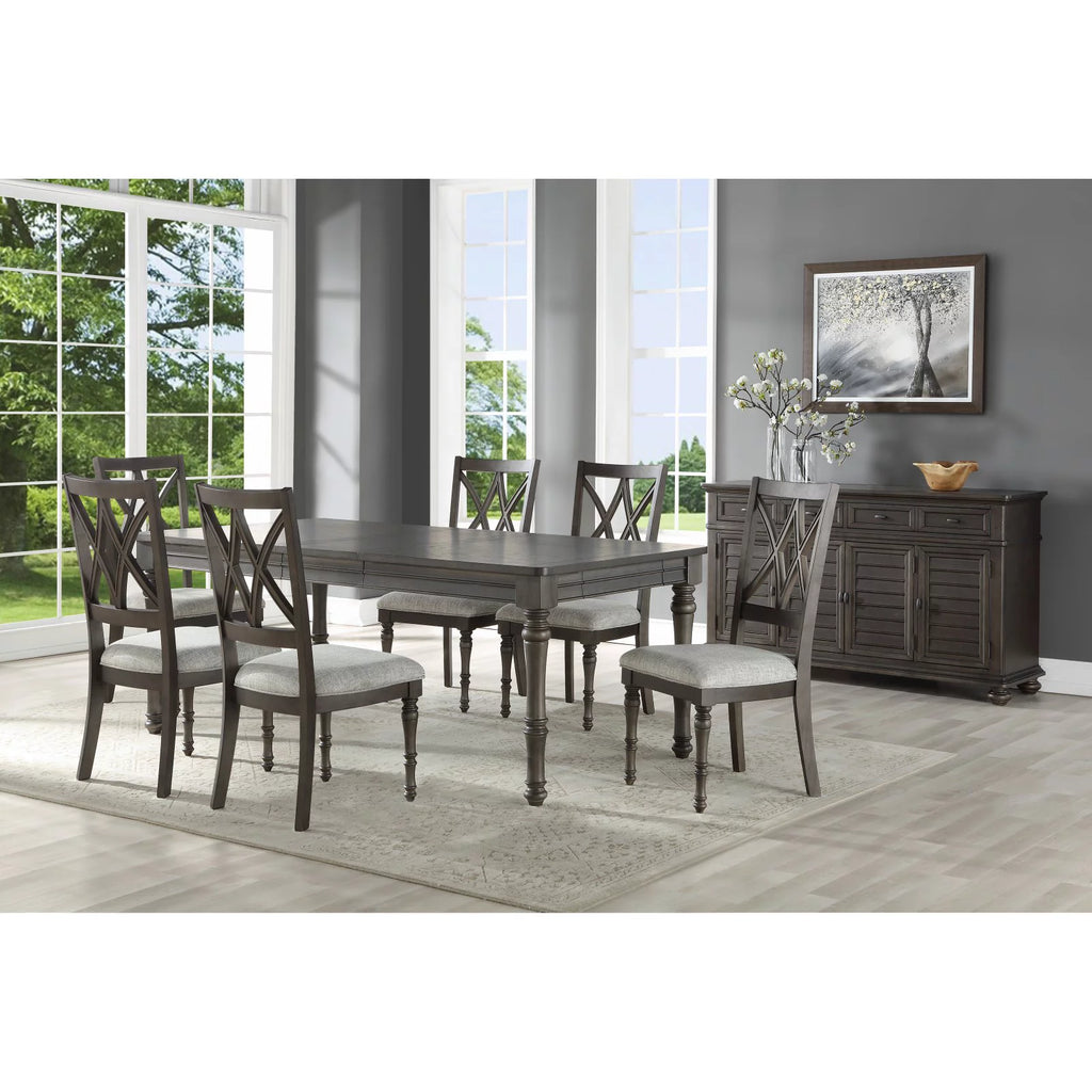Gray-Brown Server with Wine Storage V53143