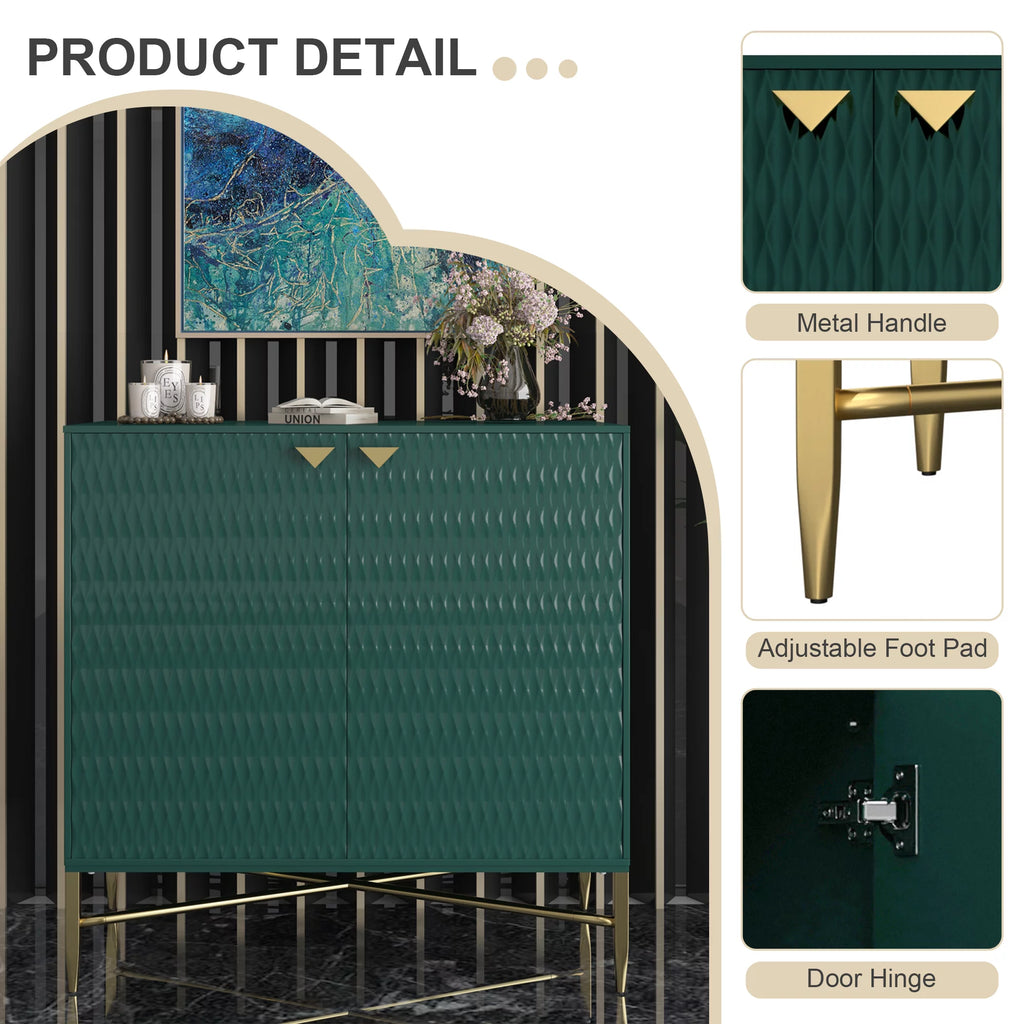 2 Door Green Storage Cabinet Z4948