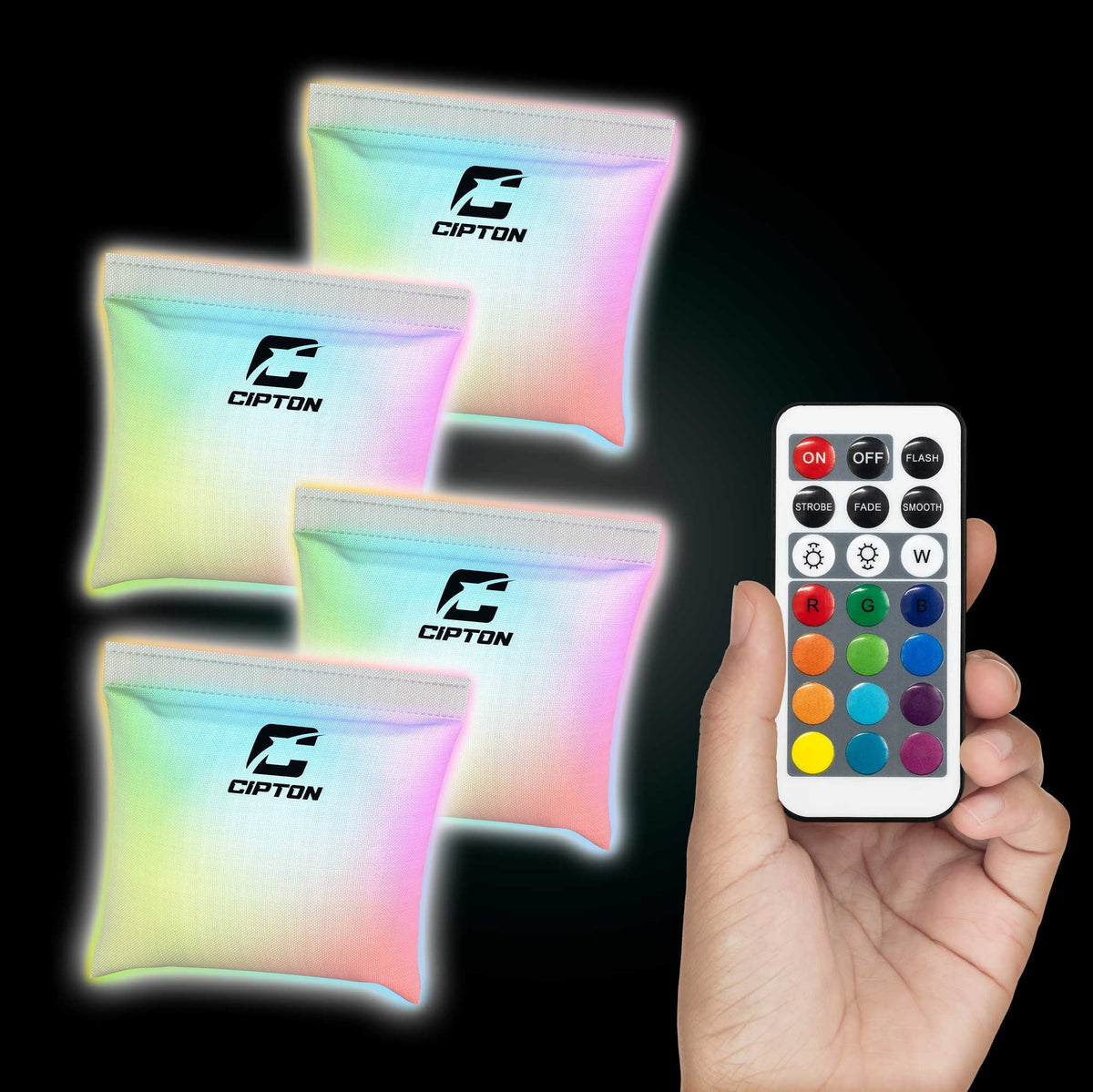 Light Up Cornhole Bags 4 Pack O478