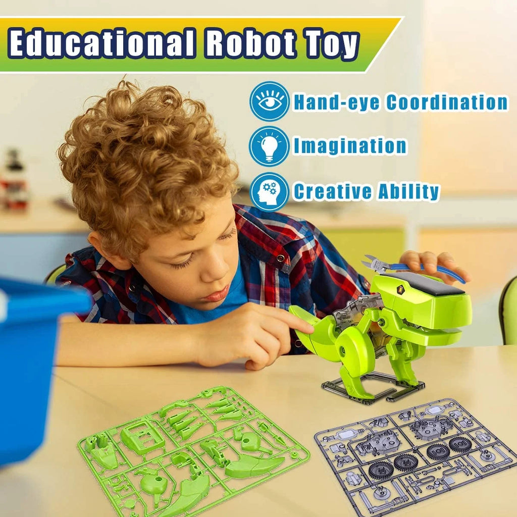 STEM Robots Building Educational Toys Science Kit 3 in 1 Solar Dinosaur Desk Robot I9533