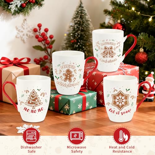 Set of 4 12 oz Ceramic Coffee Mugs V429