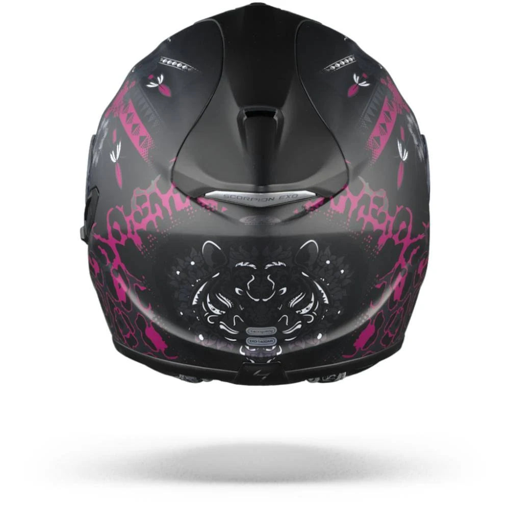 Matt Black Pink Motorcycle Helmet U958317