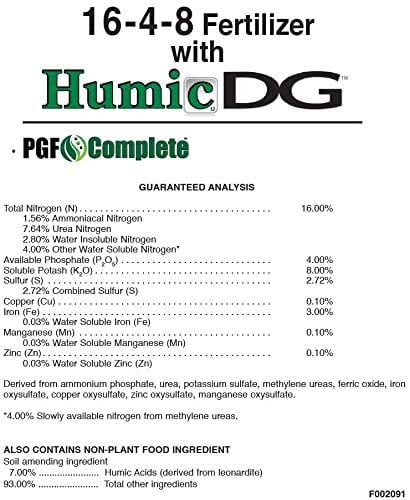 16-4-8 Lawn Fertilizer with Humic DG 5,000 sq.ft. J3900