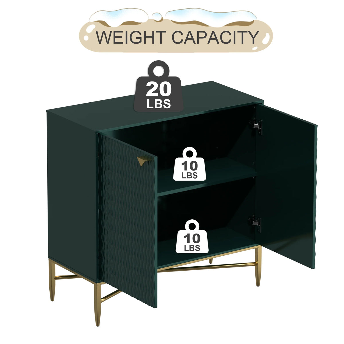 2 Door Green Storage Cabinet Z4948