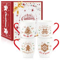 Set of 4 12 oz Ceramic Coffee Mugs V429