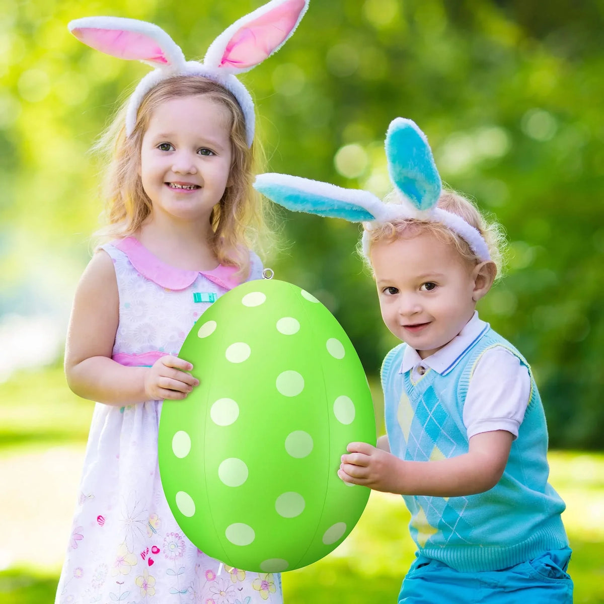 Inflatable Easter Eggs Outdoor Decoration Toys For Kids Colorful Green U505