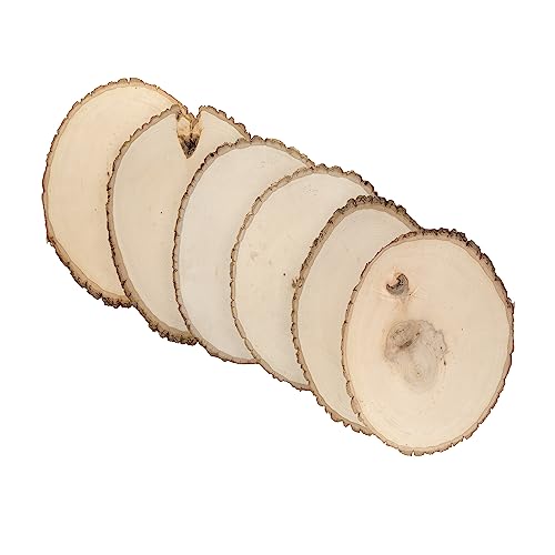 Extra Large 12-14" Wide Live Edge Wood Round (Pack of 6) J8026