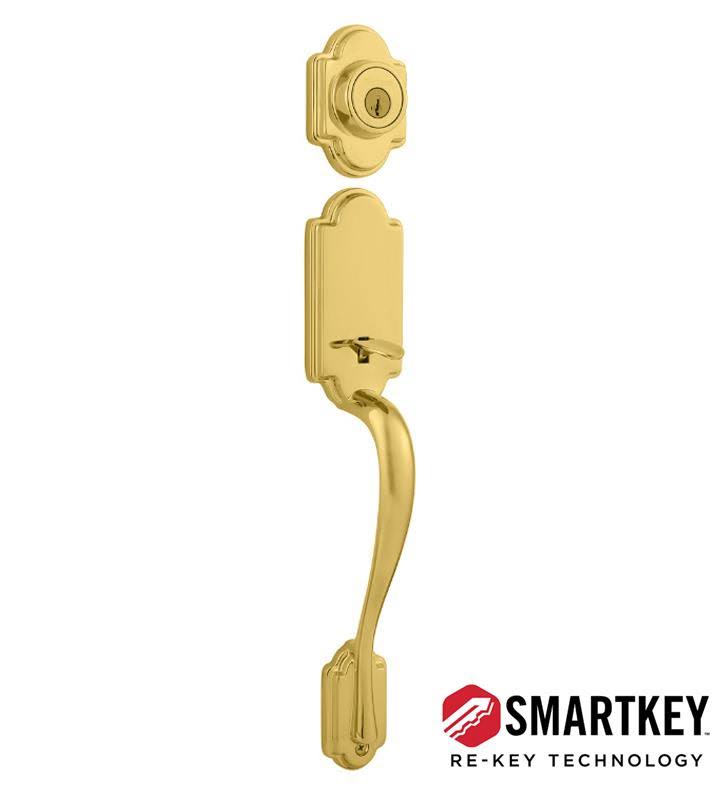 Satin Nickel Double Cylinder Exterior Handleset B1225