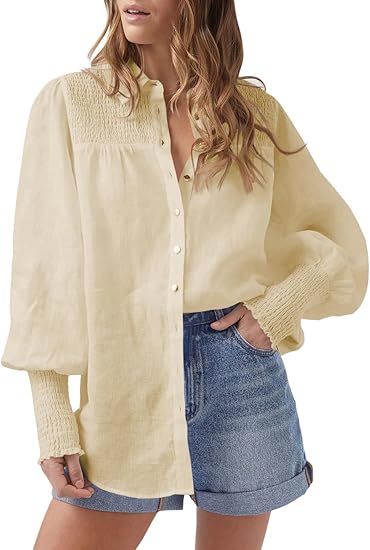 Button Down Cotton Blouse E930918