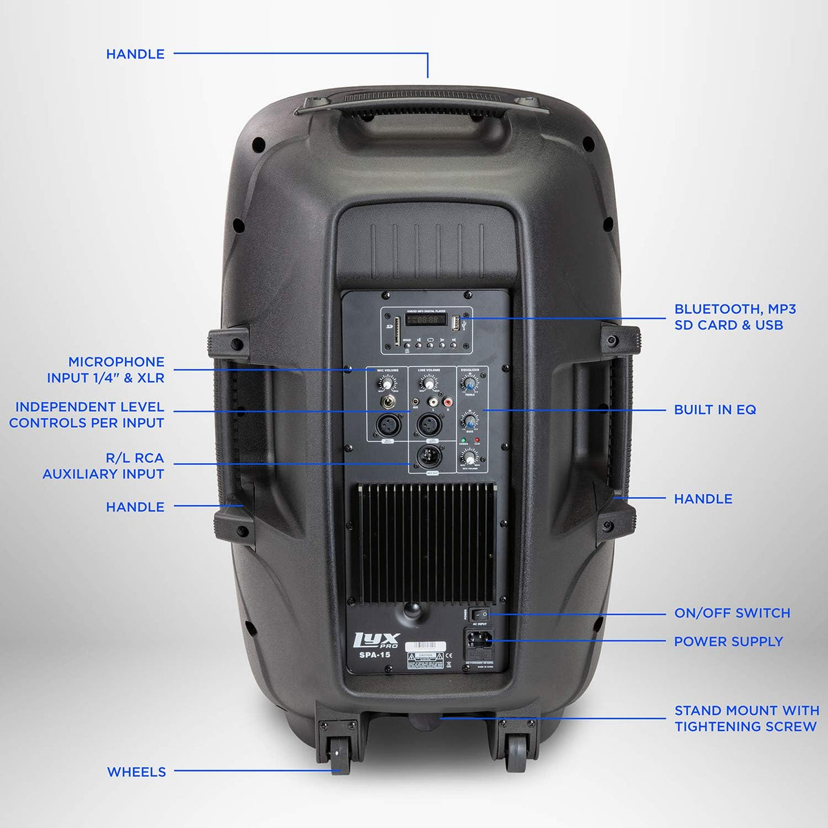 15 Portable PA Speaker System with Tripod Stand R4876