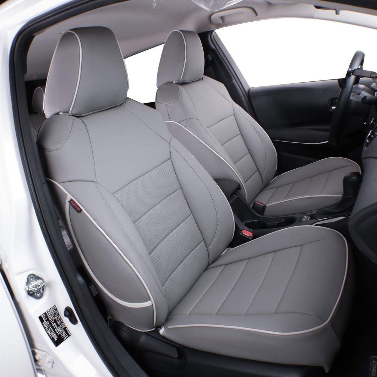 Custom Fit Full Set Car Seat Covers Leatherette Black N824966