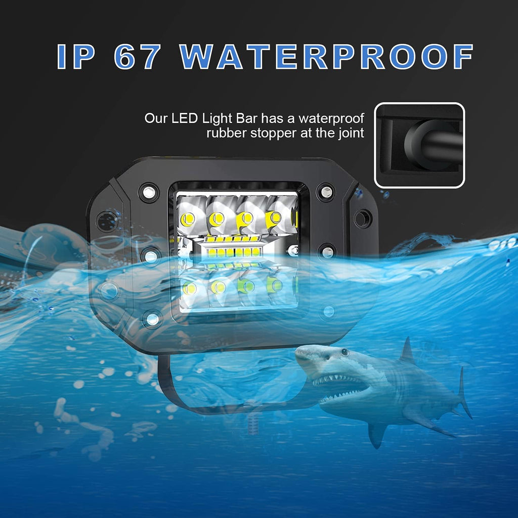4PCS 42W LED Light Pods Spot Flood Combo Beam Work Light P1102