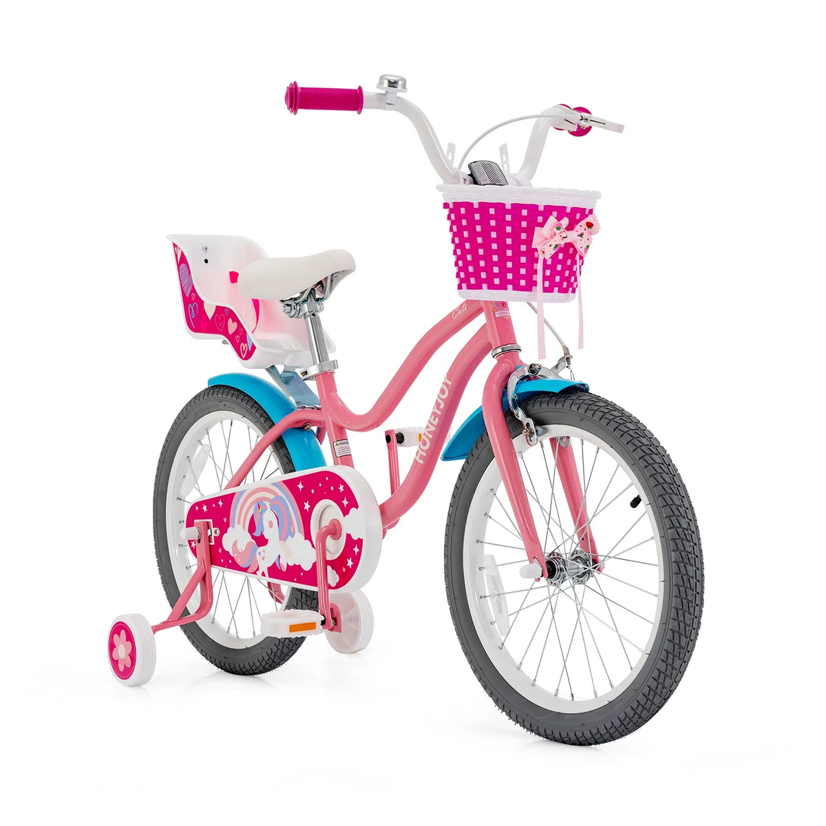 18 Inches Kids Bicycle with Training Wheels and Basket G101