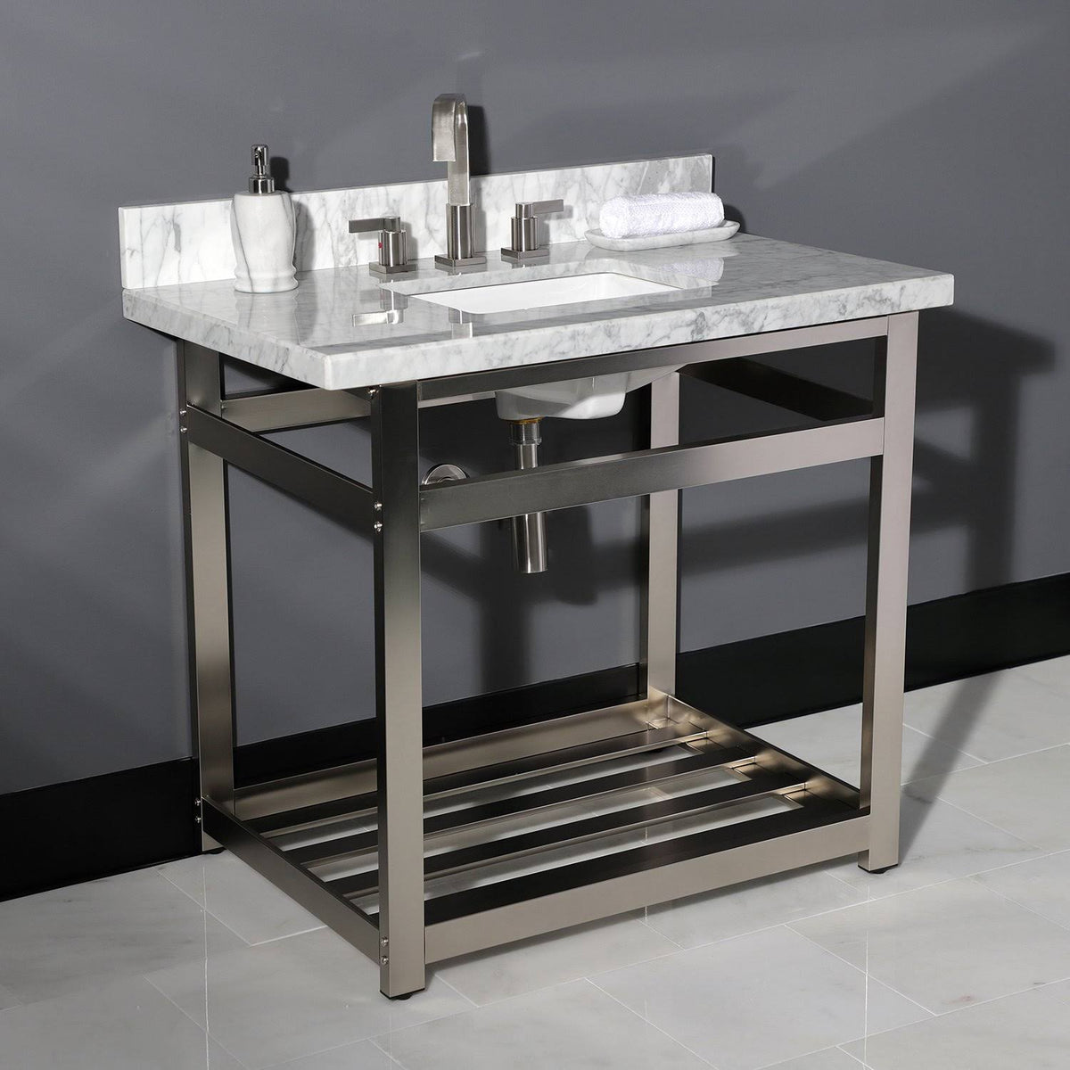 36x22 Marble Vanity Top with Carrara Marble X9571