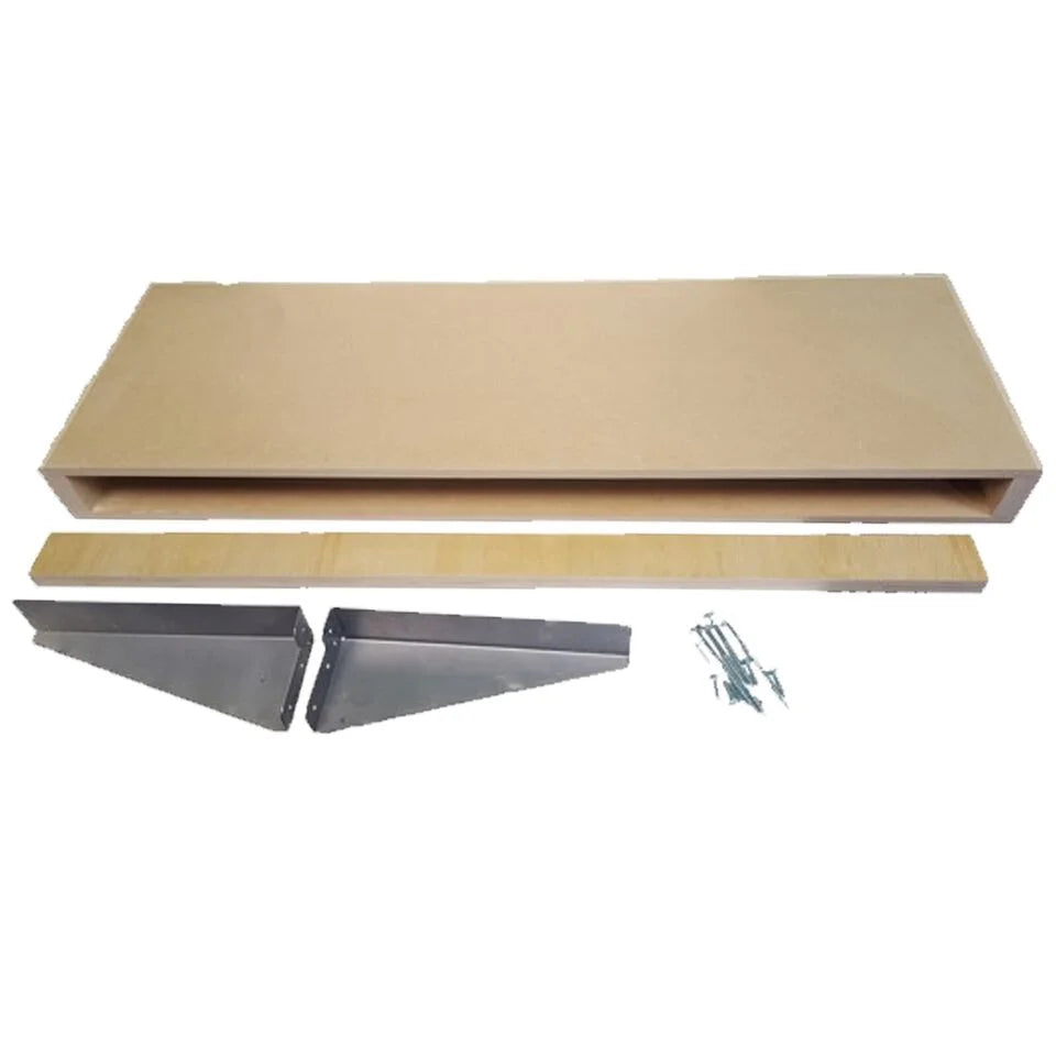 Floating Shelf, 36"L x 10"D x 2.5"T, Solid Wood and Wood Veneer M605