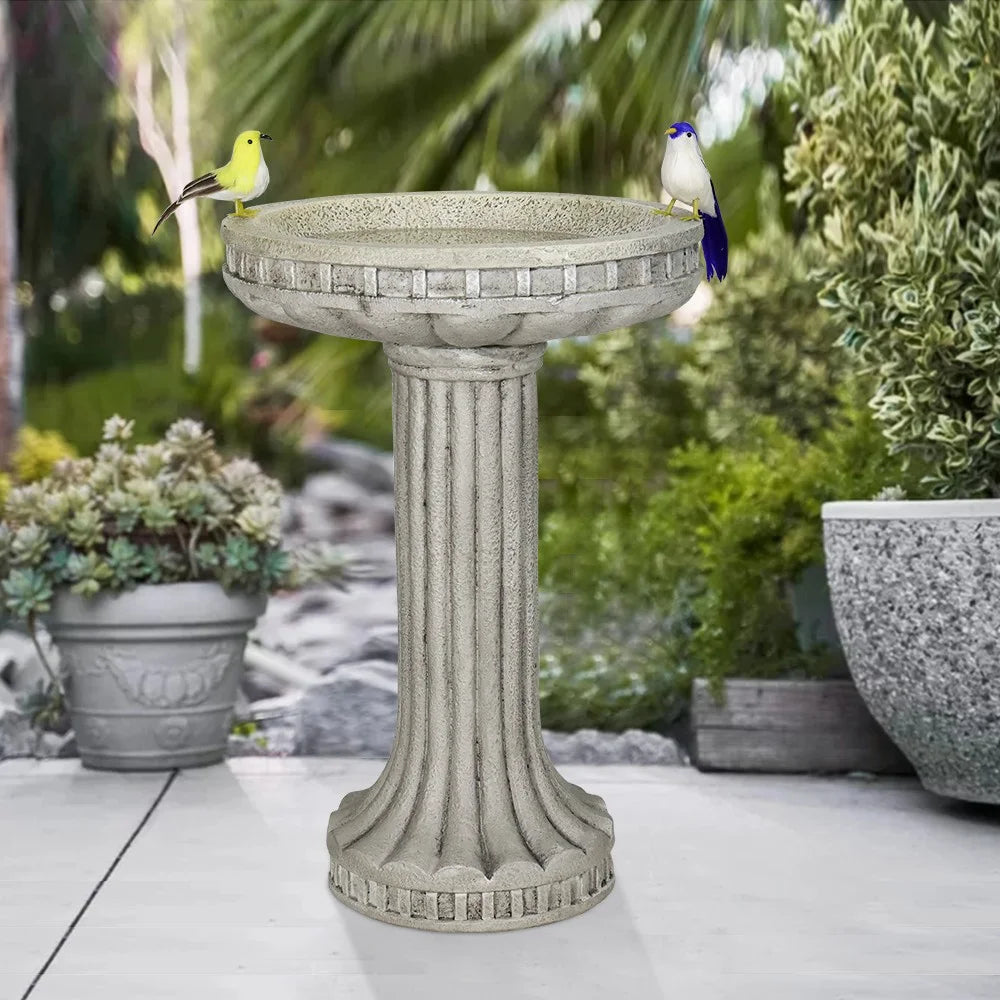 24" H Concrete Bird Bath F707