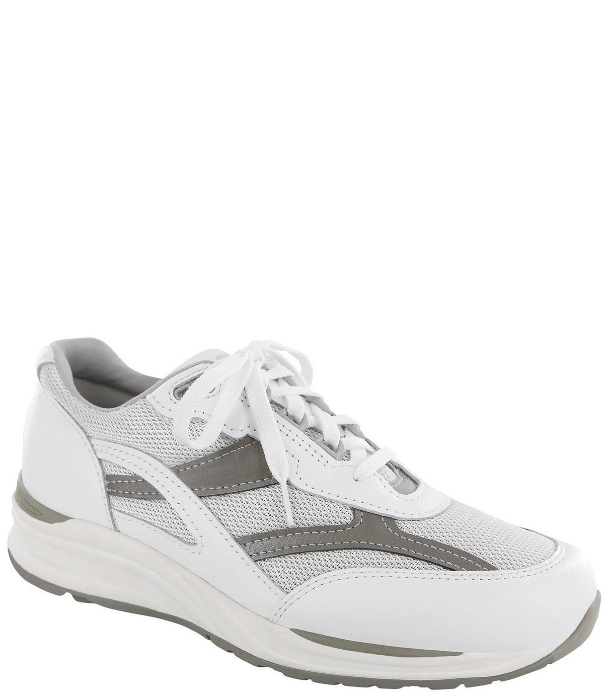 White 6 Wide Mesh Shoes O40207