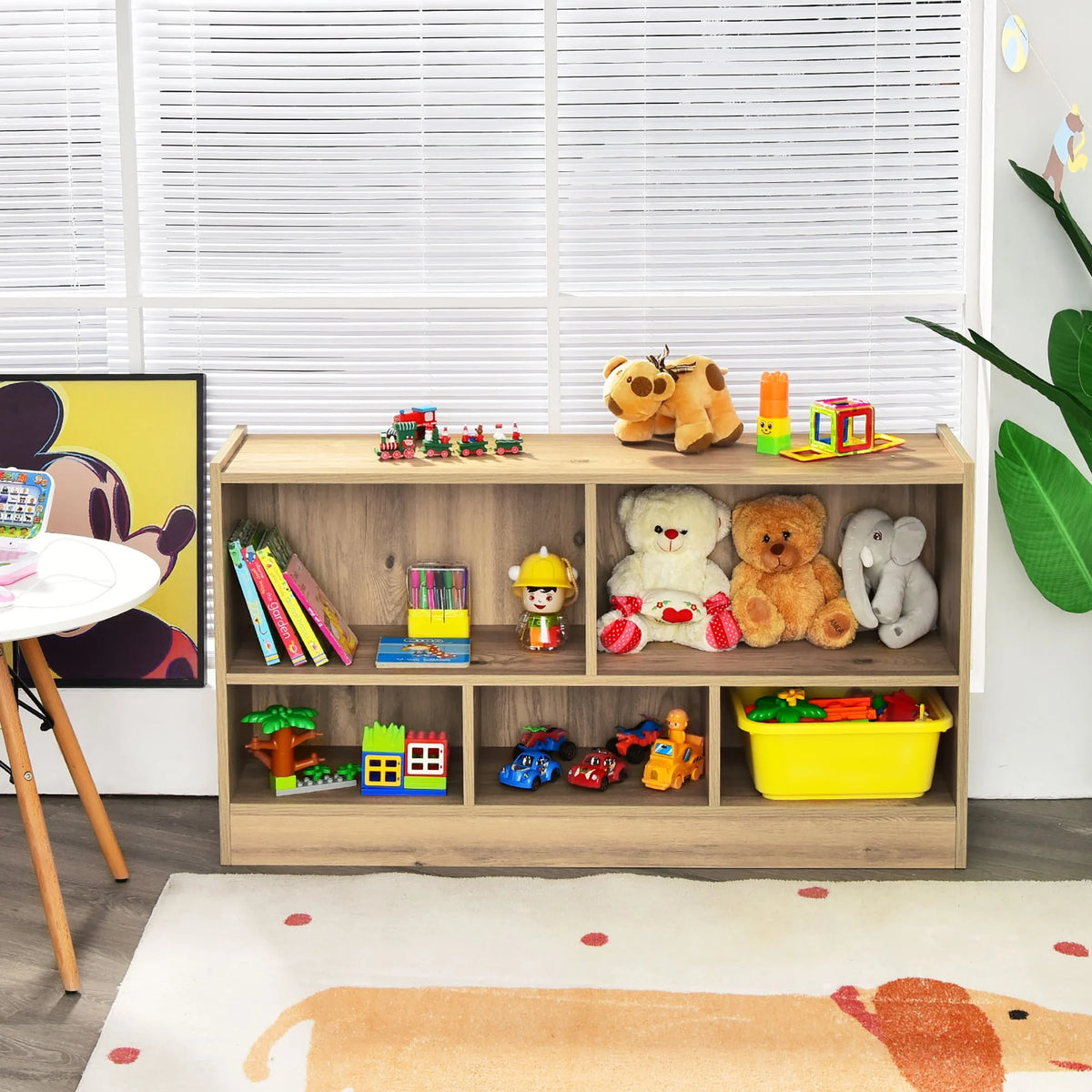 White 5-Cube Wood Bookcase B52760