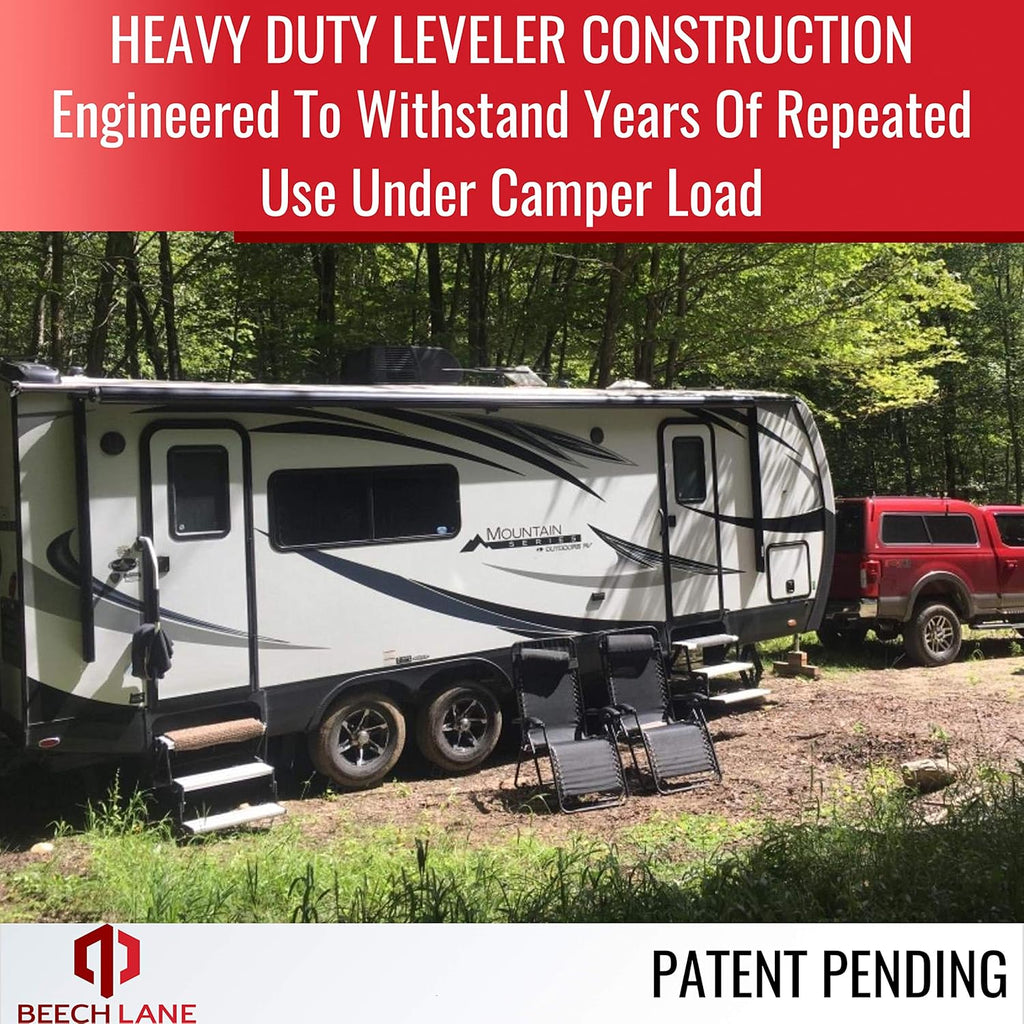 Camper Leveler 1 Pack with Curved Leveler, Chock, and Rubber Grip Mat L9156