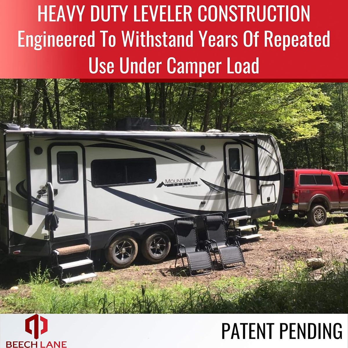 Camper Leveler 1 Pack with Curved Leveler, Chock, and Rubber Grip Mat L9156