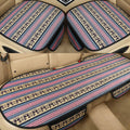 3 Packs Houndstooth Fabric Bottom Car Seat Covers with Rear Bench Seat Cover D4763