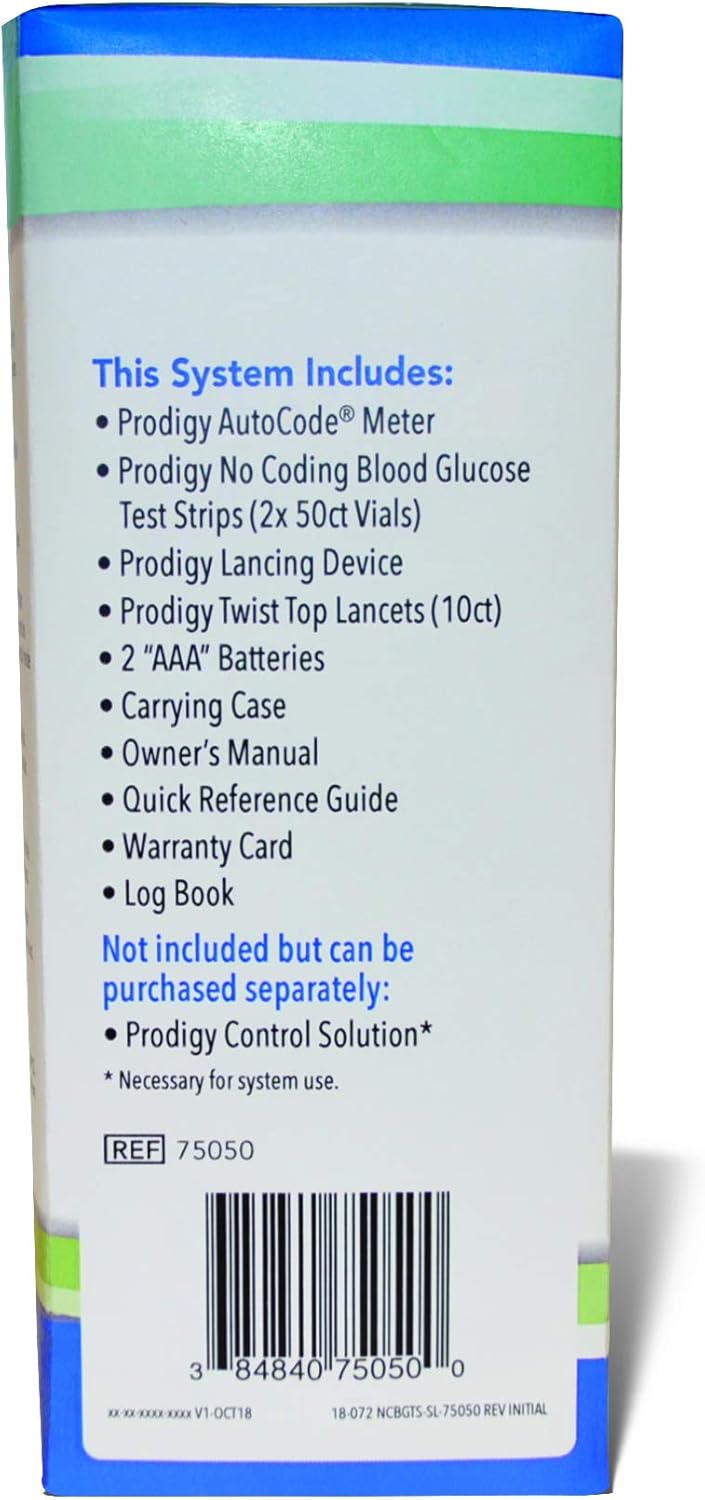 Glucose Monitor Kit with Meter, 100ct Test Strips, 10ct Lancets, Lancing Device, Carrying Case, Log Book J9713