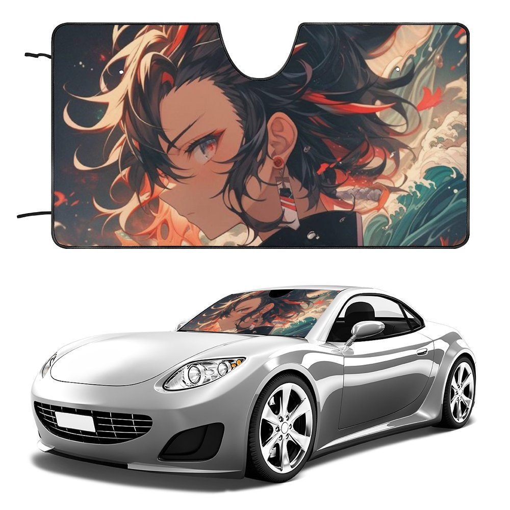 Anime Windshield Sunshade Foldable Reflective Sun Visor Front Window Cover R563