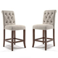 Armless Counter Height Chairs Set of 2 Ivory G6622