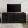 Industrial TV Stand Console Dark Walnut O144813