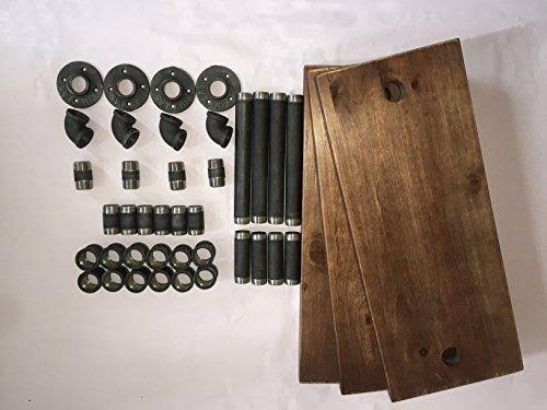 Industrial Pipe Bookcase Wall Shelf, Rustic Floating Wood Shelves 24'' K27908