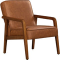 Light Brown Faux Leather Armchair F8730