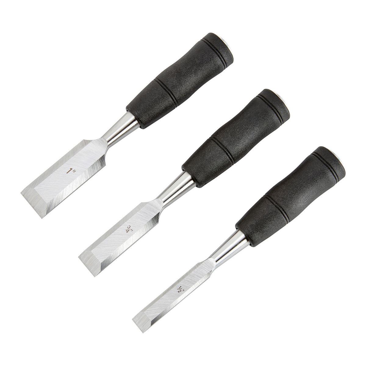 Wood Chisel Set with PVC Handles, 3-Piece Q8613