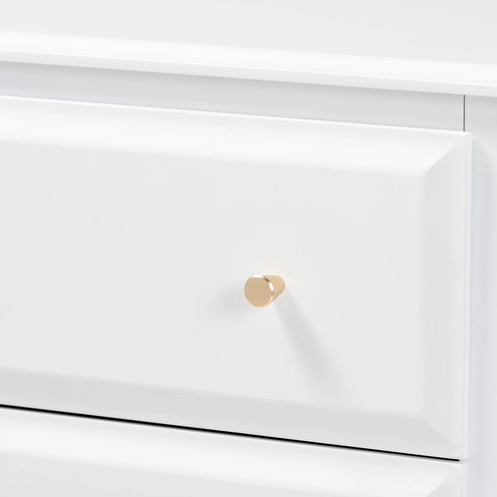 White 3-Drawer Wood Bedroom Chest D133