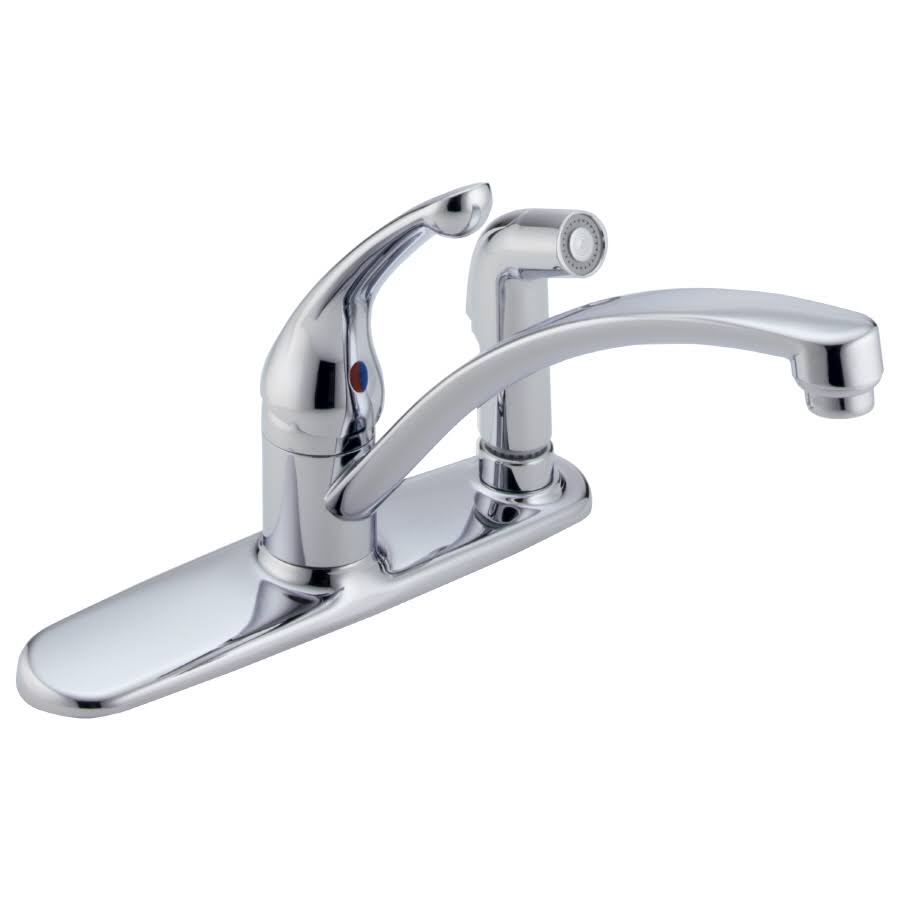 Chrome Single Handle Kitchen Faucet with Integral Spray I817