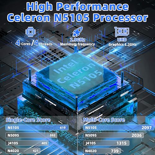 Blue Laptop Computer, Celeron N5105, 16GB RAM, 512G SSD, FHD IPS, Win 11 Pro, Convertible 180° Z158129
