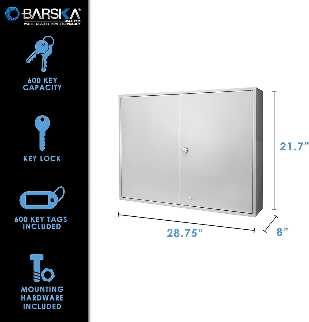 Grey Key Cabinet with Key Lock B2633