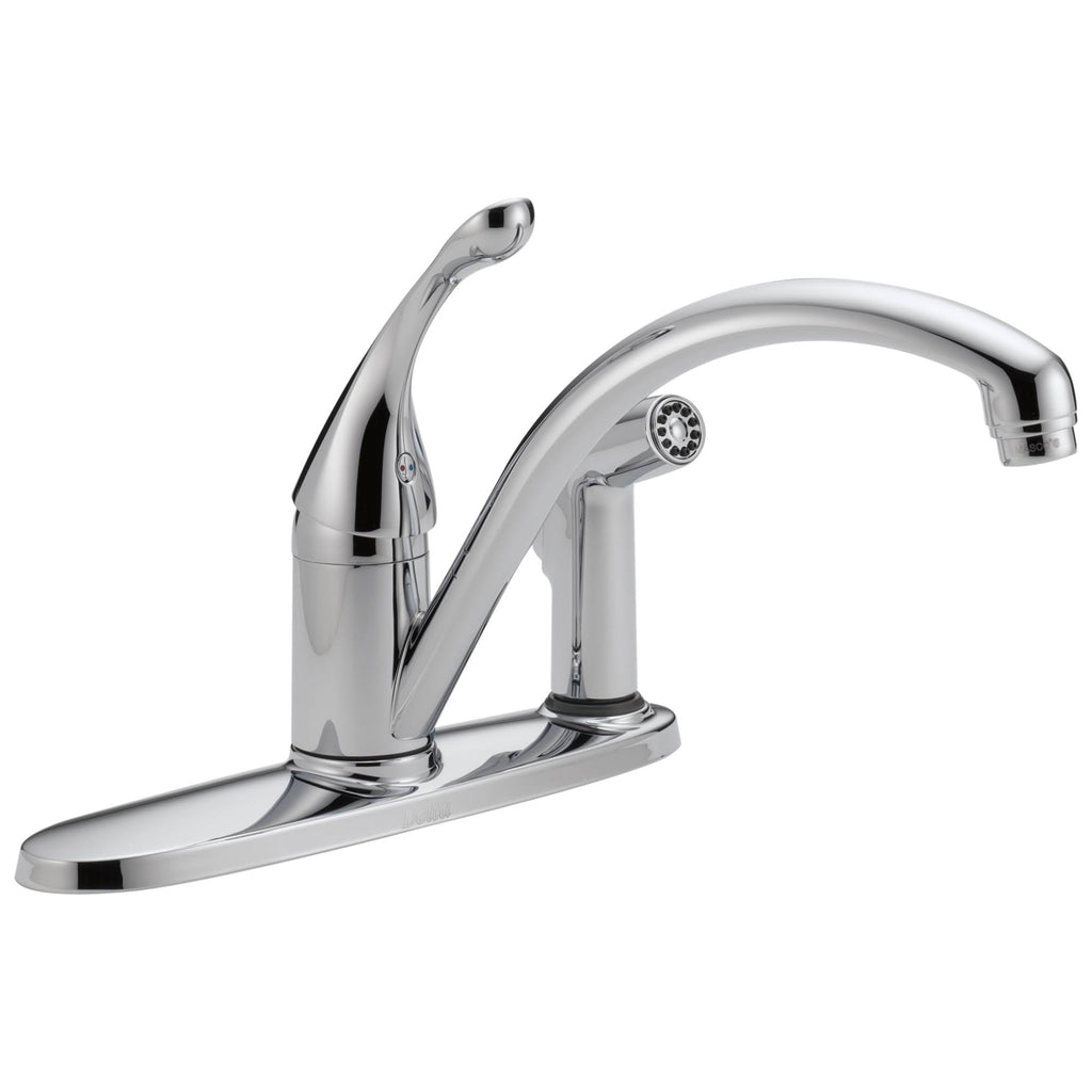 Chrome Single Handle Kitchen Faucet with Integral Spray I817