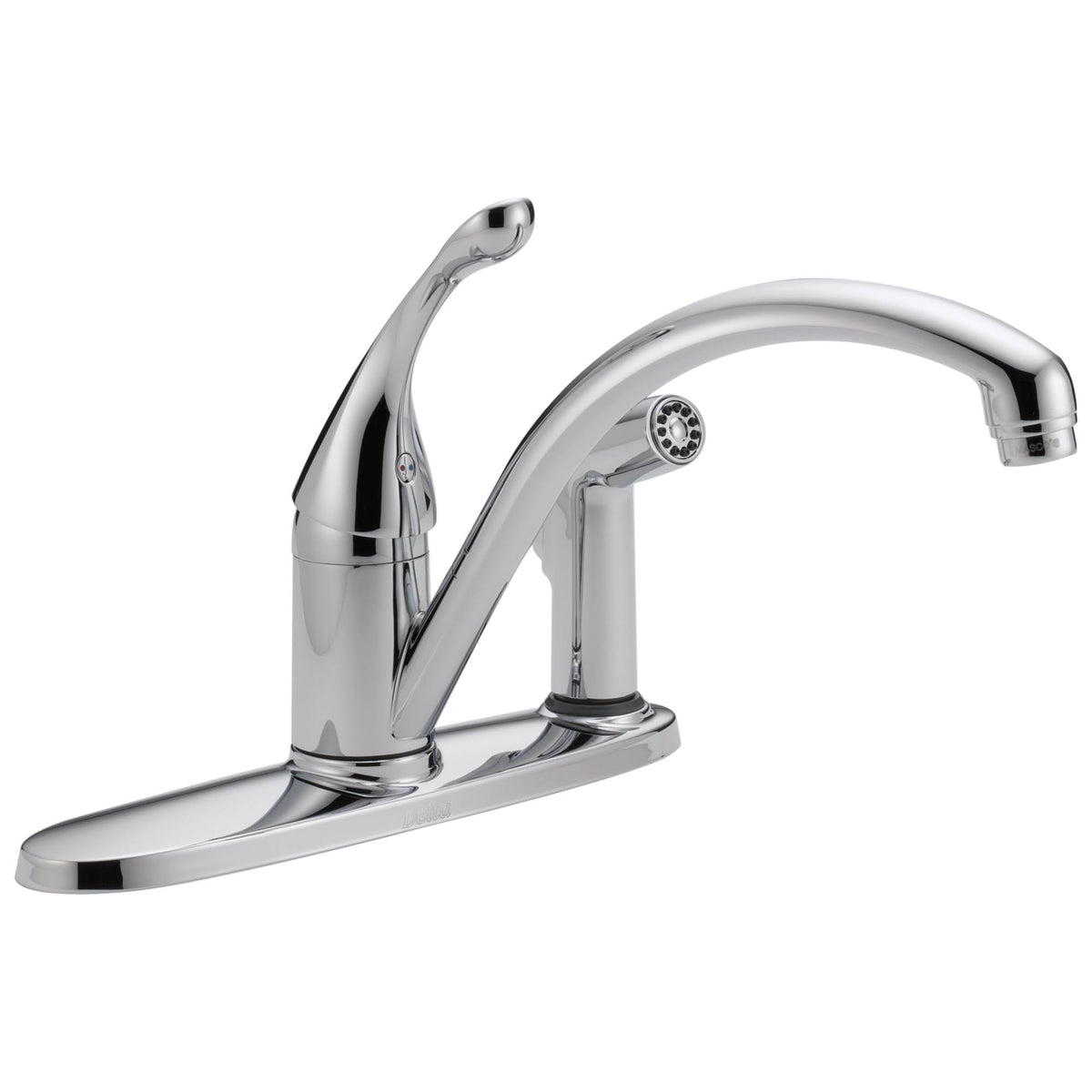 Chrome Single Handle Kitchen Faucet with Integral Spray I817