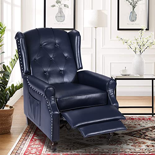 Tufted Fabric Pushback Recliner Chair with Remote Control Q16885
