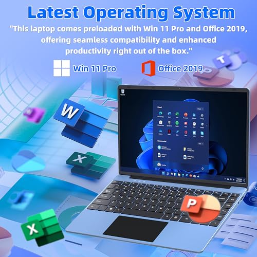 Blue Laptop Computer, Celeron N5105, 16GB RAM, 512G SSD, FHD IPS, Win 11 Pro, Convertible 180° Z158129
