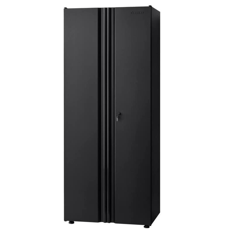 8 Piece Welded Steel Garage Storage System in Black C91815