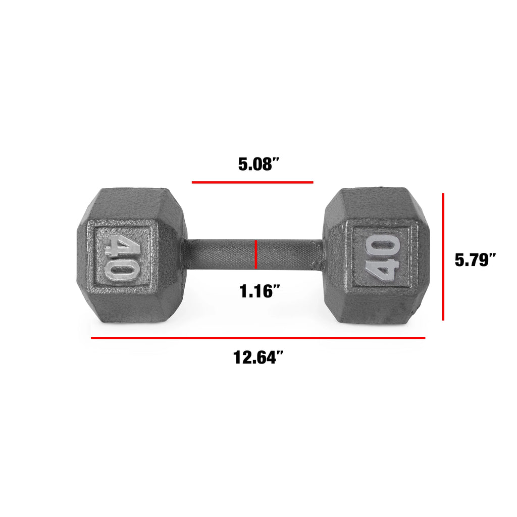 25lb Cast Iron Hex Dumbbell F19385